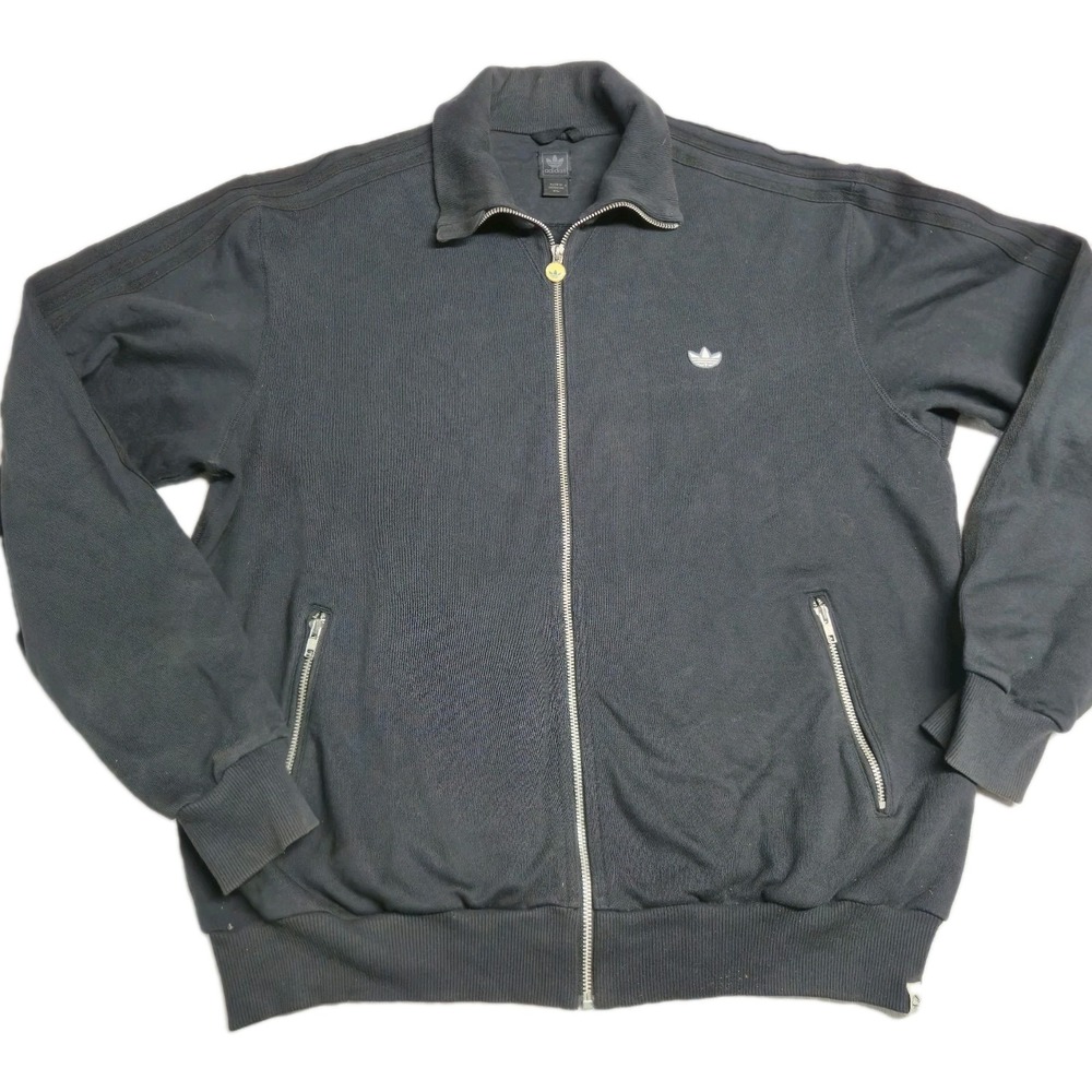 Adidas Originals Adi Dassler Track Jacket 2XL Black Tonal Stripes Trefoil 2006